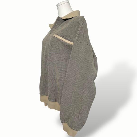 Vintage 90s Norm Thompson Polo Sweatshirt - Grandpa Core - XL - 89 - Picture 3 of 8